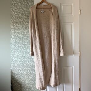 Cozy Beige Women's Longline Cardigan